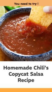 Homemade Chili's Copycat Salsa Recipe
