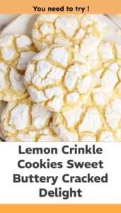 Lemon Crinkle Cookies Sweet Buttery Cracked Delight