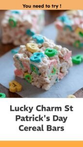 Lucky Charm Cereal Bars for St Patrick's Day