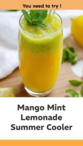 Mango Mint Lemonade Summer Refresher