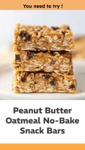 No-Bake Peanut Butter Oatmeal Bars