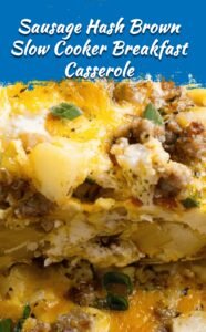 Overnight Sausage Hash Brown Breakfast Casserole