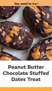 Peanut Butter Dark Chocolate Stuffed Dates Delight