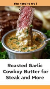 Roasted Garlic Cowboy Butter for Steaks and More