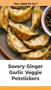 Savory Asian Veggie Dumplings with Ginger & Garlic