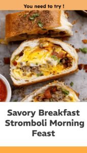 Savory Breakfast Stromboli Morning Delight
