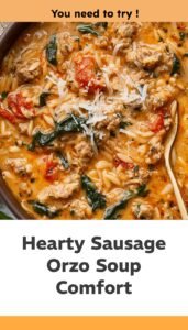 Savory Sausage Orzo Soup Delight