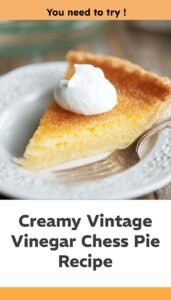 Silky Vintage Vinegar Chess Pie