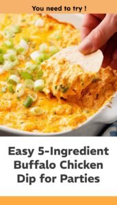 Simple Buffalo Chicken Dip Party Appetizer