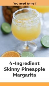 Skinny Pineapple Margarita with 4 Ingredients