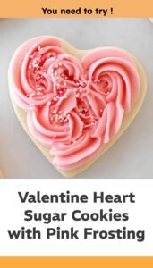 Soft Chewy Valentine Heart Sugar Cookies