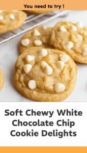 Soft Chewy White Chocolate Chip Cookie Delights