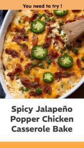 Spicy Jalapeño Popper Chicken Bake