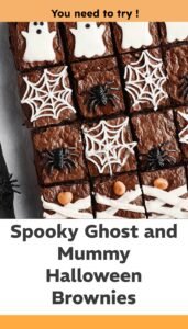 Spooky Halloween Ghost and Mummy Brownies