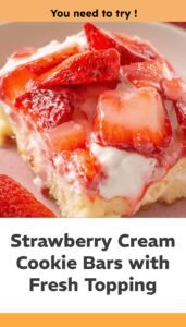 Strawberry Cream Cookie Dessert Bars