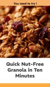 Sweet Crunchy Nut-Free Granola in 10 Minutes
