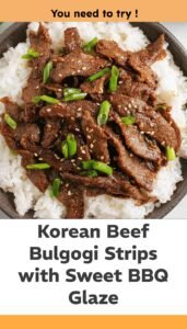 Sweet Savory Korean Beef Bulgogi Strips