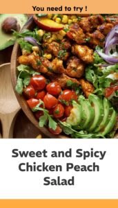 Sweet Spicy Chicken Peach Salad Delight