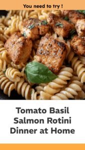 Tomato Basil Salmon Rotini Delight