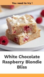 White Chocolate Raspberry Blondie Delight