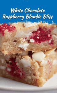 White Chocolate Raspberry Blondie Delight