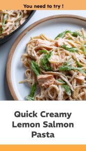 Creamy Lemon Salmon Pasta in 20 Minutes